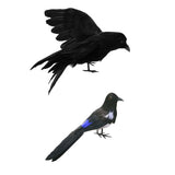 Maxbell 2Pcs Artificial Realistic Woodland Birds for Garden Weding Home Decoration
