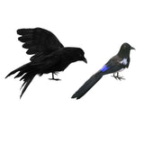 Maxbell 2Pcs Artificial Realistic Woodland Birds for Garden Weding Home Decoration