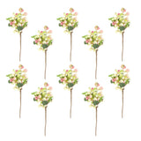 Maxbell 10Pcs Plastic Artificial Plant Fruit Berries Branches Home Cafe Decor Pink
