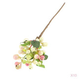 Maxbell 10Pcs Plastic Artificial Plant Fruit Berries Branches Home Cafe Decor Pink