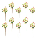 Maxbell 10Pcs Plastic Artificial Plant Fruit Berries Branches Home Cafe Decor Pink
