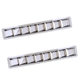 Maxbell 2Pcs Stainless Steel Marine Boat Louver Air Vent 8 Slots Ventilation 427mm