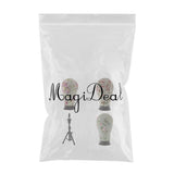 Maxbell Cork Canvas Block Mannequin Model Head Wigs Making Display Tripod Stand Set