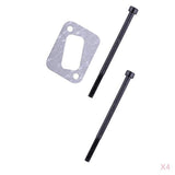 Maxbell 4 Sets Muffler Gasket Bolts for HUSQVARNA 351 350 345 340 353 346XP Chainsaw