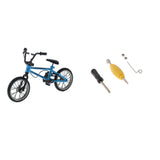 Maxbell Finger Mountain Bike Mini Bicycle Model with Repair Tool Kit Toy - Blue