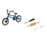 Maxbell Finger Mountain Bike Mini Bicycle Model with Repair Tool Kit Toy - Blue