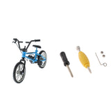 Maxbell Finger Mountain Bike Mini Bicycle Model with Repair Tool Kit Toy - Blue