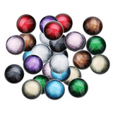 Maxbell 30 Pcs Flatbck Resin Embellishment 12mm+10 Pcs Half Round Natural Stone 8mm