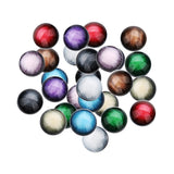 Maxbell 30 Pcs Flatbck Resin Embellishment 12mm+10 Pcs Half Round Natural Stone 8mm
