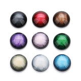 Maxbell 30 Pcs Flatbck Resin Embellishment 12mm+10 Pcs Half Round Natural Stone 8mm