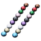 Maxbell 30 Pcs Flatbck Resin Embellishment 12mm+10 Pcs Half Round Natural Stone 8mm