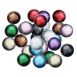 Maxbell 30 Pcs Flatbck Resin Embellishment 12mm+10 Pcs Half Round Natural Stone 8mm
