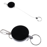 Maxbell 48 Pcs Retractable Key Chains Badge Holders Steel Recoil Ring Belt Clip 60cm