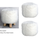 Maxbell 2 Pcs Comfortable Stool Covers for Home Living Room Decorations White