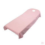 Maxbell 5 Pieces Soft Beauty Massage SPA Bed Cover Sheet With Breath Hole Pink