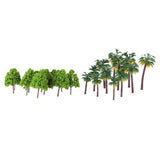 Maxbell 37Piece Cypress+Palm Tree Model Green Roadway Landscape Building Layout HO N