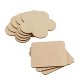 Maxbell Multiple Shape MDF Unfinished Wooden Pieces Blank Plaque Craft 8 Pieces