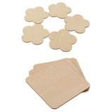 Maxbell Multiple Shape MDF Unfinished Wooden Pieces Blank Plaque Craft 8 Pieces