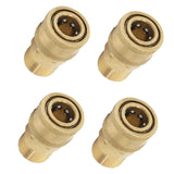 Maxbell 4x Pressure Washer Quick Release Mini M22 Female to 1/4 Male Brass Coupling