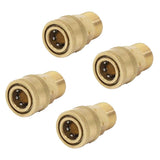 Maxbell 4x Pressure Washer Quick Release Mini M22 Female to 1/4 Male Brass Coupling