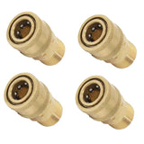 Maxbell 4x Pressure Washer Quick Release Mini M22 Female to 1/4 Male Brass Coupling