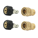Maxbell 2 Set Pressure Washer Quick Release M22/14 to 1/4 Plug Brass Quick Connector