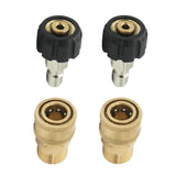 Maxbell 2 Set Pressure Washer Quick Release M22/14 to 1/4 Plug Brass Quick Connector