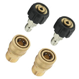 Maxbell 2 Set Pressure Washer Quick Release M22/14 to 1/4 Plug Brass Quick Connector