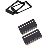 Maxbell Curved Humbucker Frame Mounting Rings with Pickup Cover for Electric Guitar