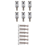 Maxbell 12 Pieces Electric Guitar Bass Bridge Tailpiece Saddles Screws w/ Springs