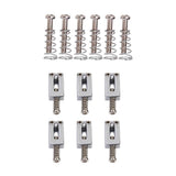 Maxbell 12 Pieces Electric Guitar Bass Bridge Tailpiece Saddles Screws w/ Springs