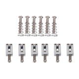 Maxbell 12 Pieces Electric Guitar Bass Bridge Tailpiece Saddles Screws w/ Springs