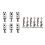 Maxbell 12 Pieces Electric Guitar Bass Bridge Tailpiece Saddles Screws w/ Springs