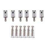 Maxbell 12 Pieces Electric Guitar Bass Bridge Tailpiece Saddles Screws w/ Springs