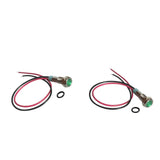Maxbell 2pcs 6mm LED Indicator Light Waterproof Signal Pilot Dash Lamp DC 6V Green