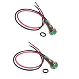 Maxbell 2pcs 6mm LED Indicator Light Waterproof Signal Pilot Dash Lamp DC 6V Green