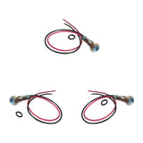 Maxbell 3pcs 6mm LED Indicator Light Waterproof Signal Pilot Dash Lamp DC 6V Blue