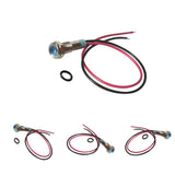 Maxbell 3pcs 6mm LED Indicator Light Waterproof Signal Pilot Dash Lamp DC 6V Blue