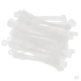 Maxbell 100pcs/pack Salon Hair Roller Rubber Band Hair Rod Clip Accessory Clear