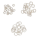 Maxbell 60 Pieces 3mm 4mm 6mm Mixed Jewelry Findings Sterling Silver Open Jump Rings