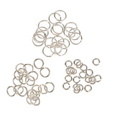 Maxbell 60 Pieces 3mm 4mm 6mm Mixed Jewelry Findings Sterling Silver Open Jump Rings