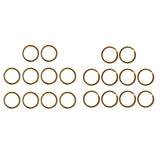 Maxbell 20 Pieces Brass Flat and Round Split Key Chain Rings Key Holder Craft 30mm