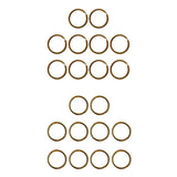 Maxbell 20 Pieces Brass Flat and Round Split Key Chain Rings Key Holder Craft 30mm