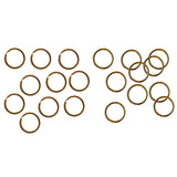 Maxbell 20 Pieces Brass Flat and Round Split Key Chain Rings Key Holder Craft 30mm