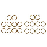 Maxbell 20 Pieces Brass Flat and Round Split Key Chain Rings Key Holder Craft 30mm