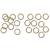 Maxbell 20 Pieces Brass Flat and Round Split Key Chain Rings Key Holder Craft 30mm