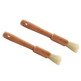 Maxbell 2 pieces Wooden handle Oil Brush Baking Bakeware Bread Cook Pastry BBQ Brush