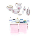 Maxbell 1/12 Dollhouse Bathroom Porcelain Set Dollhouse Miniature Bathroom Rack