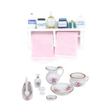 Maxbell 1/12 Dollhouse Bathroom Porcelain Set Dollhouse Miniature Bathroom Rack