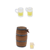 Maxbell 1:12 Dollhouse Beer Mug +Dollhouse Miniature Beer Barrel Beer Mug